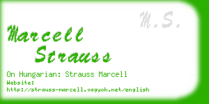 marcell strauss business card